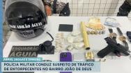 PM conduz suspeito de tráfico de drogas no bairro João de Deus