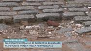 Comerciantes reclamam de buracos na Rua Grande