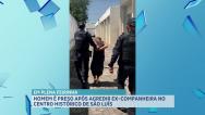 ROMU conduz homem suspeito de agredir ex-companheira no Centro Histórico da capital