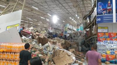 Acidente em supermercado deixa um morto e 8 feridos 