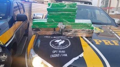 Caxias: PRF apreende 39kg de maconha com passageiras de ônibus