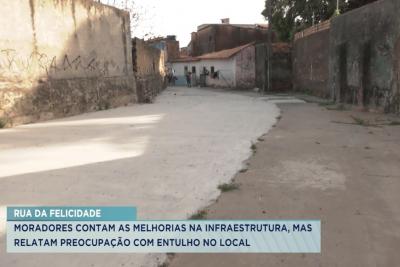 Moradores aguardam finalização de obra na Rua da Felicidade