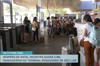 São Luís: Natal registra quase 6 mil passageiros em terminal rodoviário