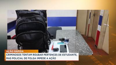 Suspeitos tentam roubar estudante e PM de folga impede a ação