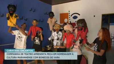 Companhia de teatro apresenta peça com bonecos em homenagem à cultura maranhense