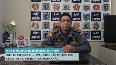 Pirapemas: trio é preso por suspeita de assaltos no interior do MA