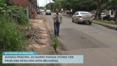 Avenida principal do Parque Vitória passa por recuperação asfáltica