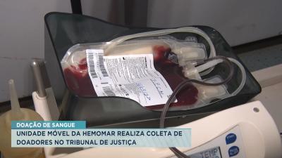 HEMOMAR realiza coleta de sangue em doadores no Tribunal de Justiça