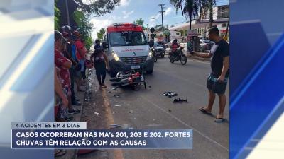 Polícia registra 4 acidentes de trânsito com motociclistas no fim de semana