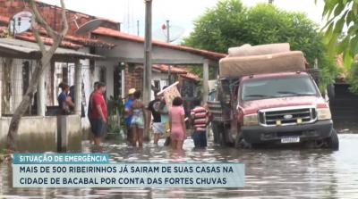 Bacabal: mais de 500 ribeirinhos abandonaram suas casas devido as chuvas