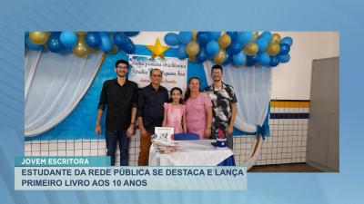 Estudante da rede pública se destaca e lança primeiro livro aos 10 anos