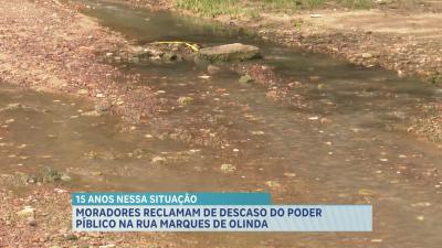 Esgoto ao ar livre é motivo de reclamação para moradores do Altos do Calhau