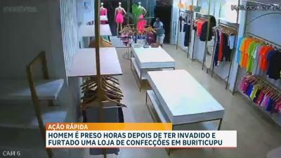 Preso homem suspeito de invadir e furtar loja em Buriticupu