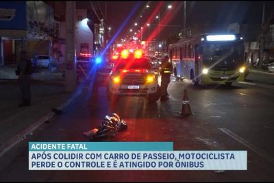 Motociclista morre em colisão com ônibus na Avenida Jerônimo de Albuquerque