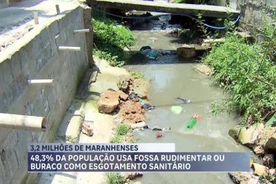Quase metade da população maranhense não tem esgotamento sanitário em casa