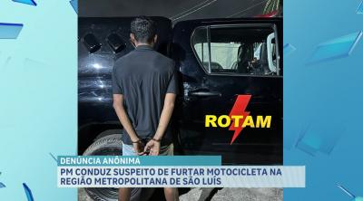 PM conduz suspeito de furtar moto no bairro Mocajituba, na Grande Ilha