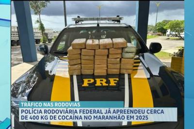 Apreensões de cocaína nas rodovias federais do Maranhão aumentam quase 16% em 2025