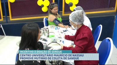 Centro Universitário Maurício de Nassau promove campanha de doação de sangue, em São Luís