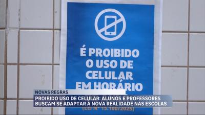 Professores e estudantes adaptam rotinas com proibição do uso do celular em sala de aula 