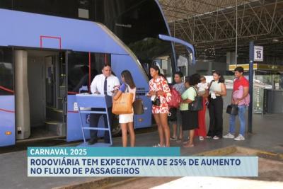 Carnaval 2025: rodoviária tem expectativa de 25% de aumento no fluxo de passageiros