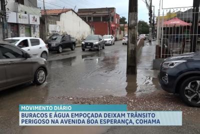 Chuvas causam alagamentos e transtornos na Avenida Boa Esperança, em São Luís