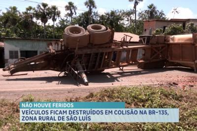 Veículos colidem e causam acidente na zona rural de São Luís