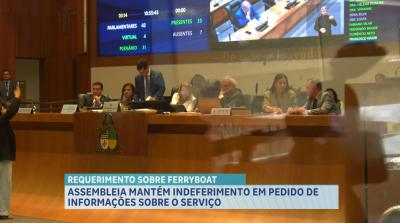 Assembleia mantém indeferimento em pedido de informações sobre serviços de ferryboat