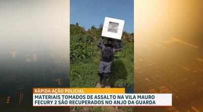Materiais roubados em assalto são recuperados no bairro Anjo da Guarda, em São Luís