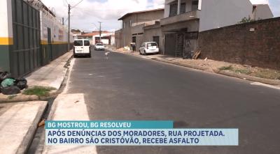 BG resolveu: problema na pavimentação foi resolvido na Rua Projetada, em São Luís