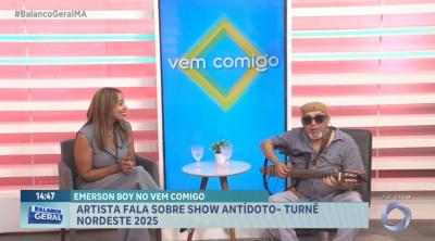 Vem Comigo: Emerson Boy fala sobre show antídoto que acontece nesta quarta-feira (19), em São Luís