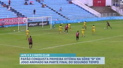 Moto Club vence IAPE por 2 a 0 e conquista primeira vitória na Série D
