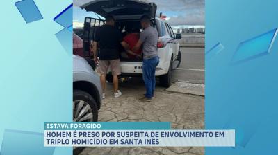 Homem é preso por suspeita de envolvimento em triplo homicídio em Santa Inês