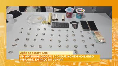 PM conduz suspeito de tráfico de drogas em Paço do Lumiar