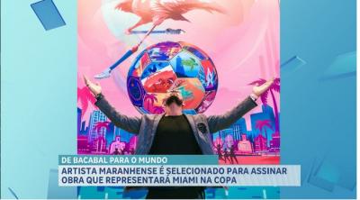Artista maranhense é selecionado para assinar obra que representará Miami na Copa