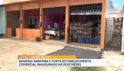 Bandido arromba e furta estabelecimento comercial na Cohab-Anil