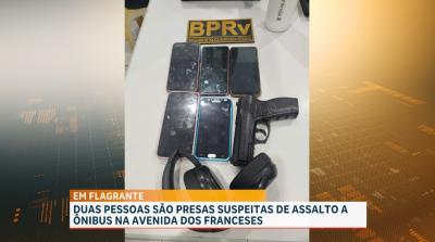 Duas pessoas são presas por suspeita de assalto a coletivo na Avenida dos Franceses