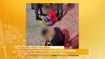 Dupla que pretendia sequestrar e roubar motorista por aplicativo foi presa durante barreira policial