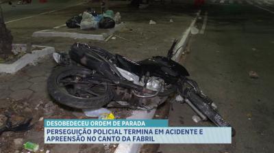 Fuga contra policia termina em acidente no bairro do Monte Castelo