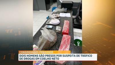 Dois homens são presos por suspeita de tráfico de drogas em Coelho Neto