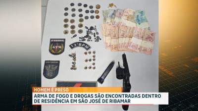 Polícia Militar apreende arma de fogo e munições dentro de residência, em Ribamar