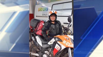 Pioneira: socorrista é a primeira mulher a pilotar motolância na capital maranhense