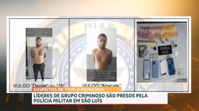 Suspeitos de triplo homicídio são presos pela Polícia Militar em São Luís