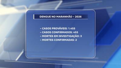 Maranhão registrou 455 casos e duas mortes de dengue, em 2026