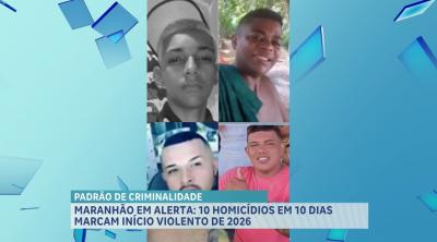 Dez homicídios são registrados nos primeiros dez dias de 2026, no Maranhão