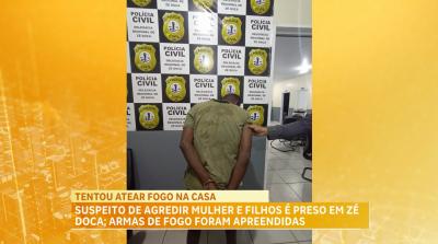 Polícia Militar prende homem por agressão e posse de armas de fogo, em Zé Doca