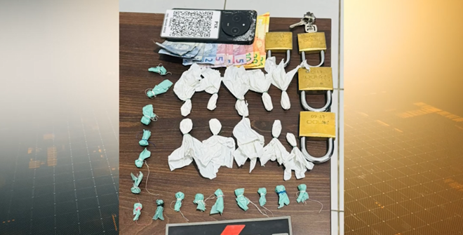 PM apreende drogas e detém suspeito de tráfico no bairro Anjo da Guarda